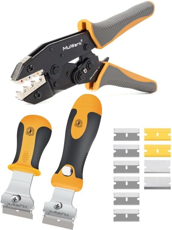 Mulwark Wire Crimping Tool and Multi-Purpose Razor Blade Scraper