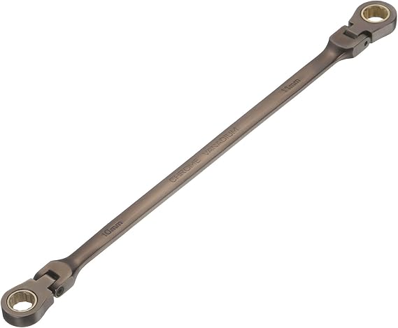 sourcing map Double Box End Wrench 10 x 11mm 72-Tooth 12-Point Black