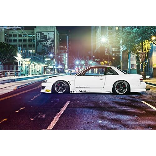 Tomorrow sunny C159 Nissan street Supercar Sportcar Auto Poster Art Wall Pictures for Living Room Canvas fabric cloth Print