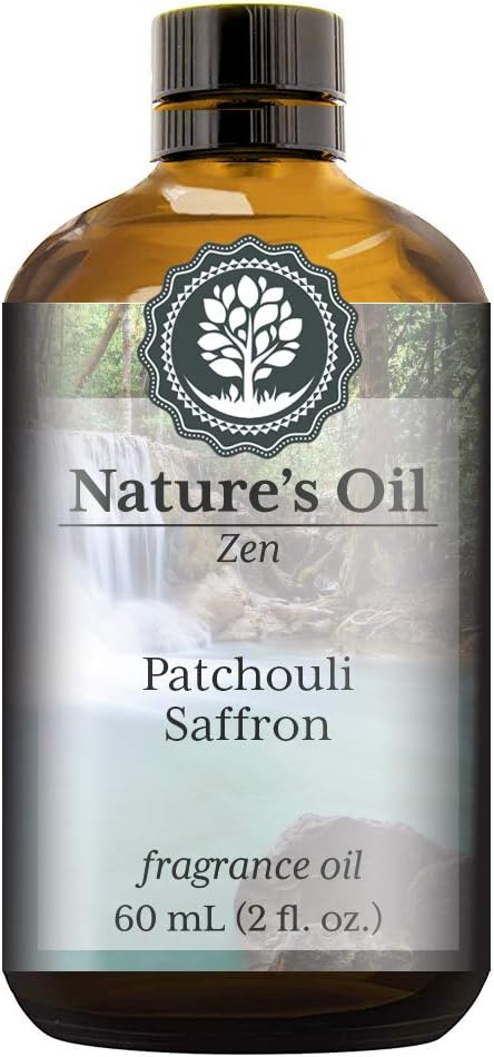 Patchouli Saffron Fragrance Oil (60ml) for Diffusers, Soap Making, Candles, Lotion, Home Scents, Linen Spray, Bath Bombs, Slime
