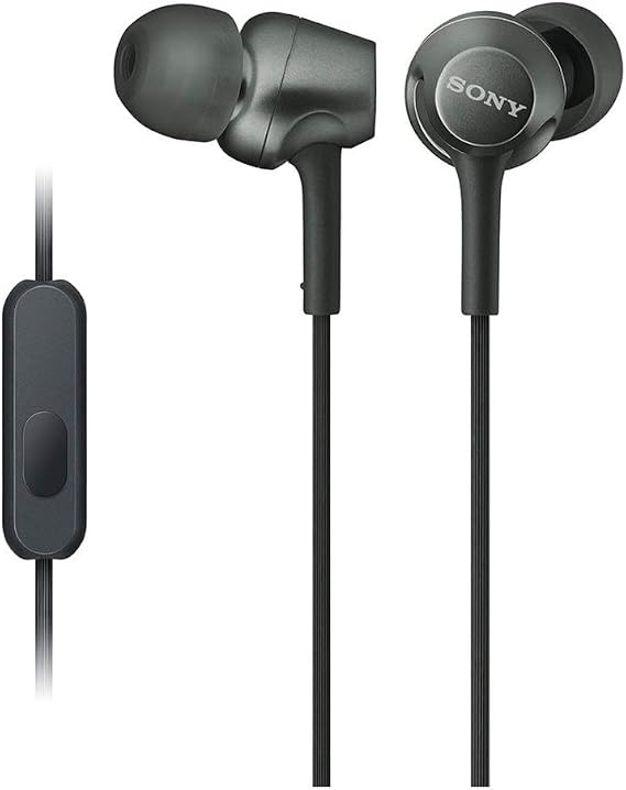 Sony MDR-EX255AP In-Ear Headphones with Remote Control and Mic Black MDR-EX255AP B