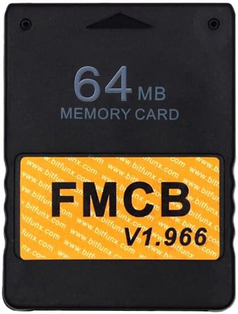 JUTOSU Free McBoot FMCB PS2 Memory Card 64MB v1.966 64MB Storage Card Game Start Memory Card Portable PS2 Playstation 2 Dedicated Memory Card