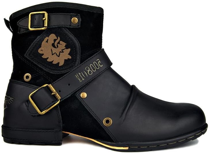 Cowboy Boots For Men Durable and Fashionable Retro Zipper Classic Short Boots For Spring Fall Square Toe Traditional Boots Western Boot