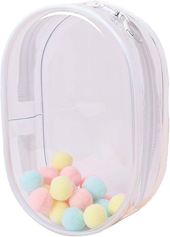 Clear Figure Display Bag with Keychain for 18cm Plush Doll, Doll Carrying Case Keychain Pouch Charms Blind Box Case for Collectibles