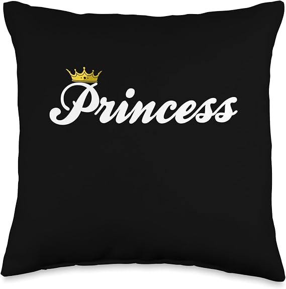 Princess with Crown Funny Princess Throw Pillow
