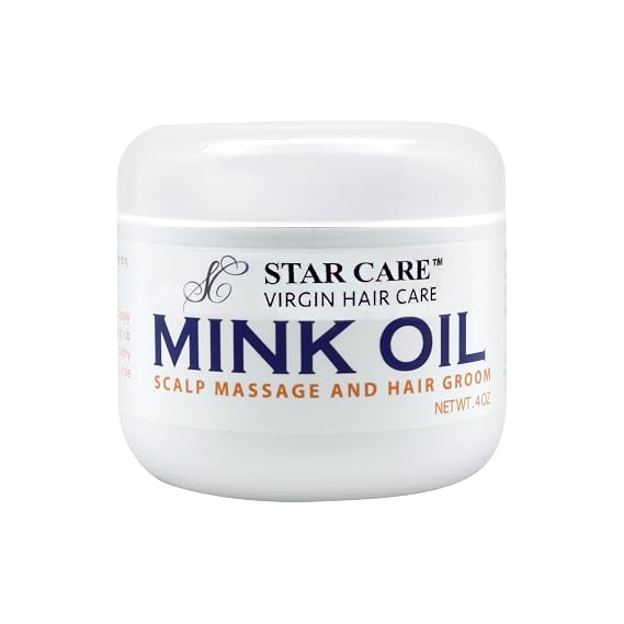 Virgin Hair Care Mink Oil 4oz - Scalp Massage & Hair Groom for Dry, Itchy Scalp Relief, Strengthening, and Long-Lasting Shine with Vitamin E & Olive Oil