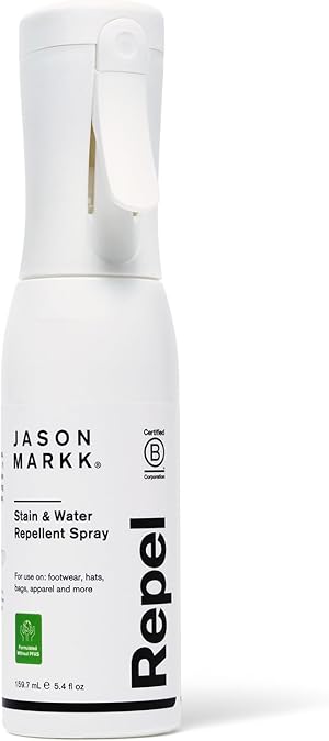 Jason Markk Shoe & Sneaker Protector Repel Spray, Water & Stain Repellent for Shoe and Sneaker Care, Non-Aerosol Footwear Protector Spray, Safe for Leather, Suede, Nubuck, Cotton, Knits, 5.4oz