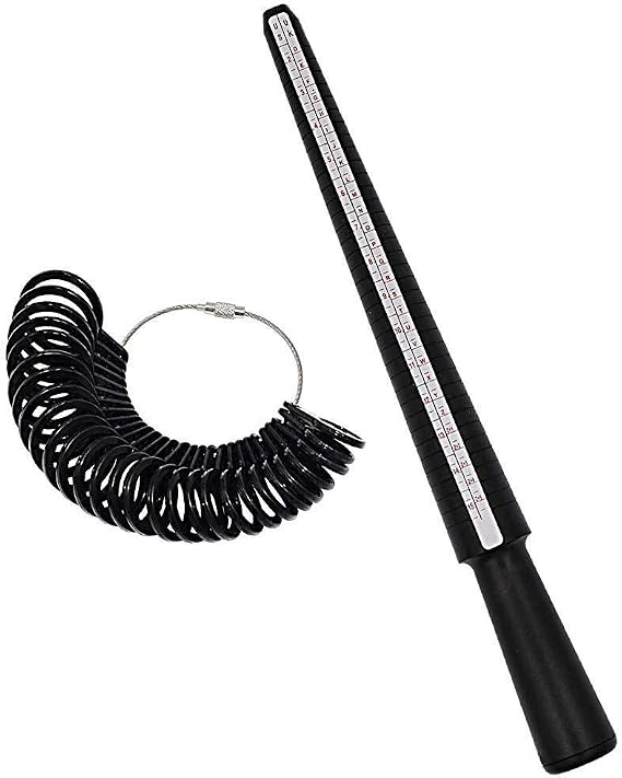 1pc Ring Sizer Uk Gauge Set Ring Mandrel Uk Size Eru Us Size Finger Measurement Scales Kit Jewellery Tools for Ring Size Measuring Rings Diameters Plastic