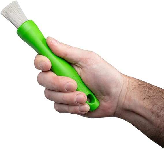 BrushAll Wire Hand Brush with Ergonomic Handle and Tightly Packed Bristles for Kitchen, Garage, Indoor, Outdoor (Nylon) Patent Pending