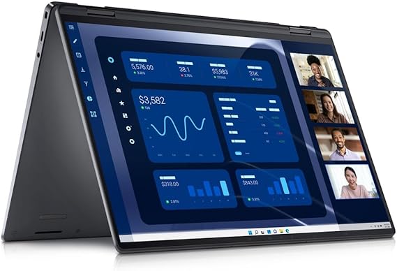 Dell Latitude 9450 2-in-1 Laptop - 14 inch QHD+ (2560 x 1600) 500-nits Touch Display - Intel Core Ultra 7-165U - 512GB SSD - 16GB RAM - Win11 pro