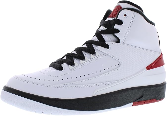 Retro Air Jordan 2 - White, Fire Red, Black, Sail, Cement Grey