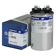 GE 97F9445-15 uf MFD 370 Volt VAC Genteq Replacement Round Run Capacitor