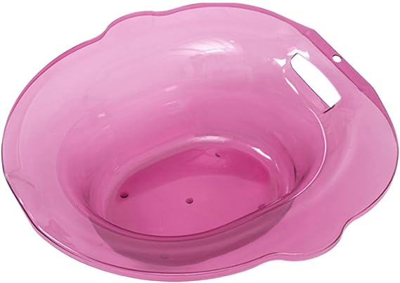 Portable Sitz Bath for Toilet Seat, Reusable Hip Bath with Wider Area, Universal Bidet for Men and Women, Pink