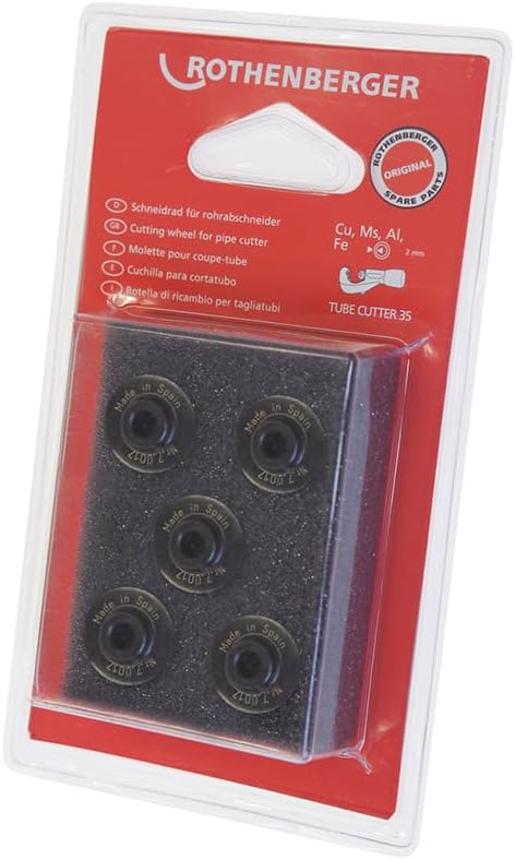 Rothenberger 7.0017D 1.3/8-Inch Cutter Wheel for Steel - Black (5-Piece)