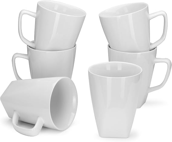 Miicol Porcelain Coffee Mugs Set of 6, Large Coffee Cups 14 oz