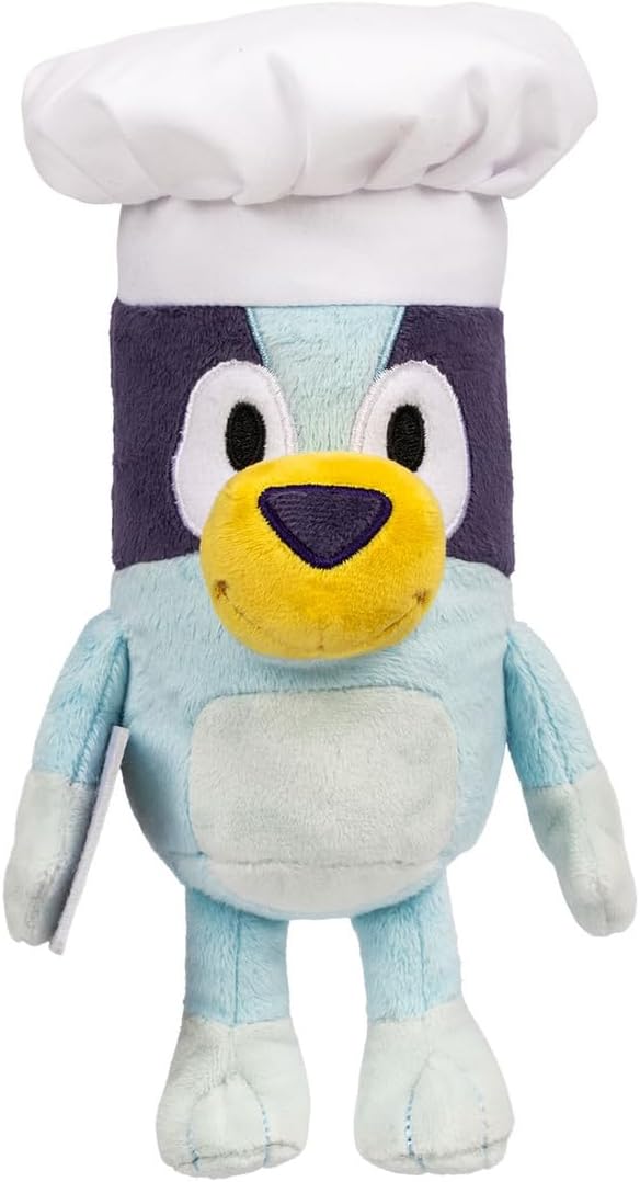 Bluey Pelüş Figür, Aşçı Bluey, 23 cm, Mavi, Unisex