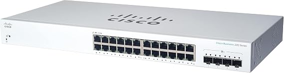 Cisco Business CBS220-24T-4X Smart Switch | 24 Port GE | 4x10G SFP+ | (CBS220-24T-4X-NA)