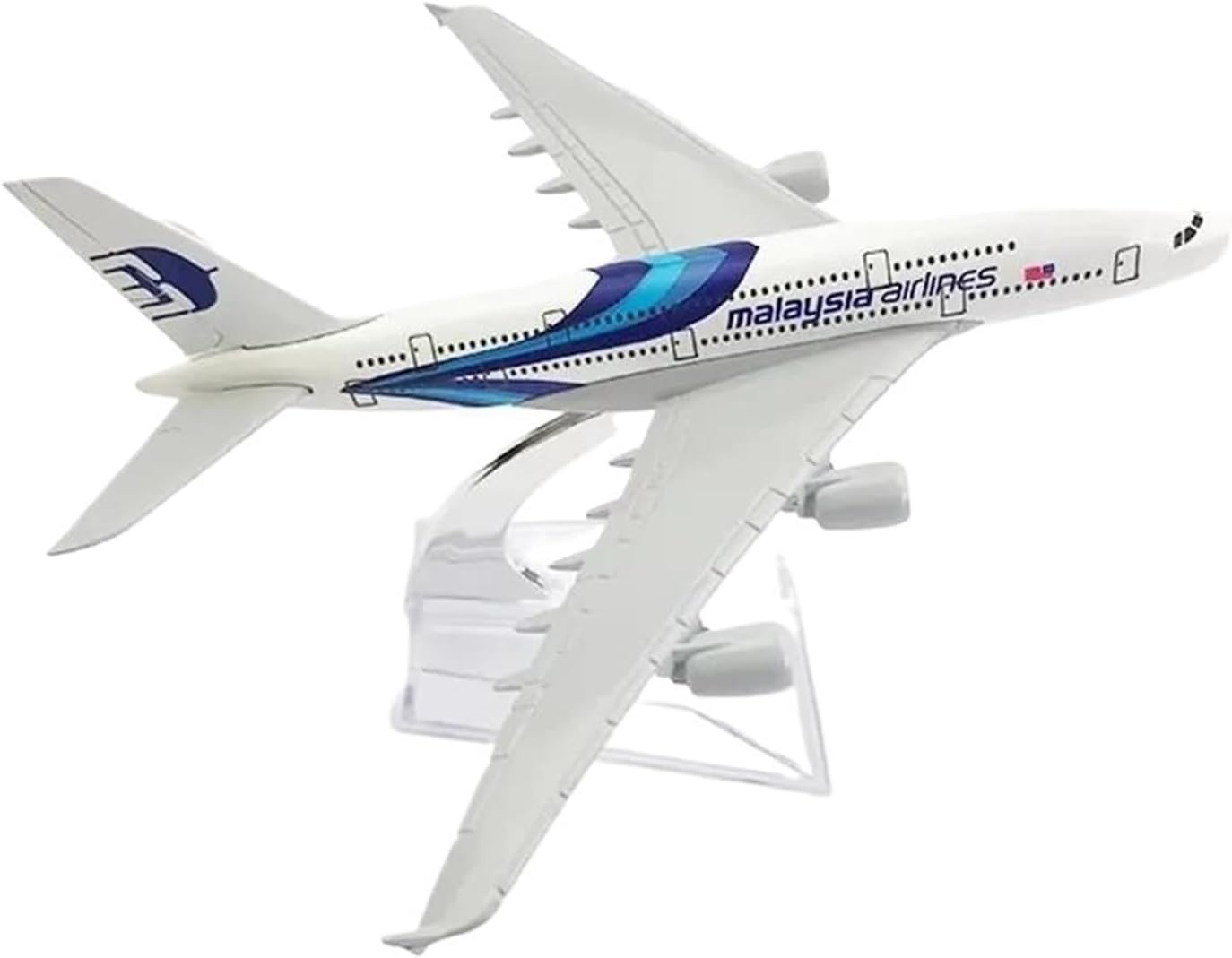 Diecast Plane Model 1:400 for A380 Malaysia Alloy Diecast Aircraft Model Static Simulation Desktop Decorations