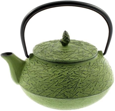 Iwachu Iron Teapot Tetsubin, Green Pine Needle