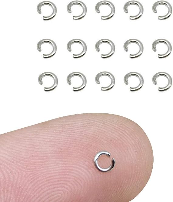 2000 pcs Very Small 0.5x3mm Stainless Steel Split Rings Open Jump Ring Connector Rings for Jewelry Making Necklaces Bracelet Earrings Keychain DIY Craft (11673)