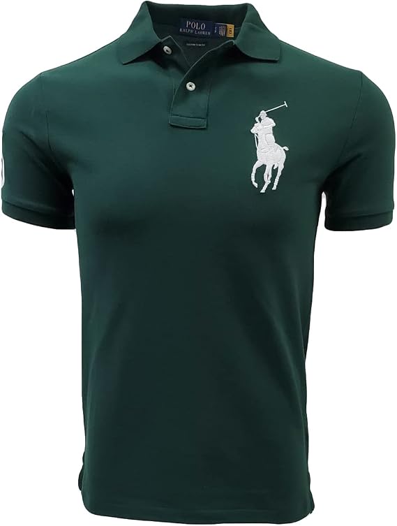 Polo Ralph Lauren Mens Custom Slim Fit Big Pony Logo Polo Shirt