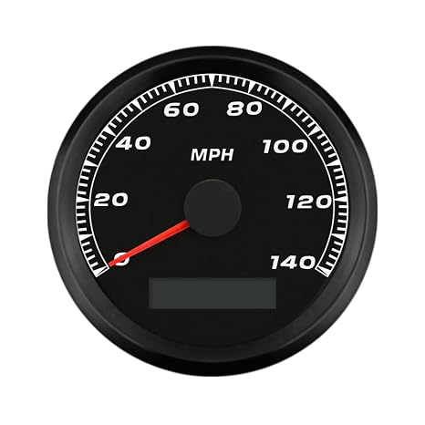 ELING Warranted MPH GPS Speedometer Odometer Gauge Kit 0-140 MPH for Auto Motorycle Dirtbike with Backlight 85mm 12 24 Volt