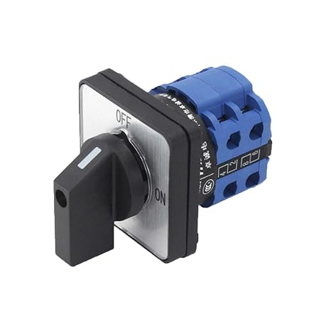 1Pcs Universal Changeover Selector Switch, Power Transfer Switch, 2 Positions 8 Terminals, LW26-20 C04/2 380V 20A Motor, Water Pump Generators, Rotary Cam Selector
