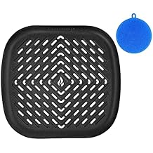 Air Fryer Grill Pan Accessories XXL Compatible with Ninja Foodi, Cuisinart, Gowise, Instant Pot, Kalorik, Power XL, PowerXL Grill + More, Non Stick Grilling Tray Accessory for Air Fryer Basket