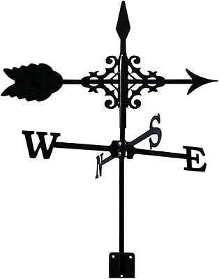 Weathervane with Arrow Ornament Weather Vane for Roof All Steel Metal Construction Weathervane for Gardens Homes Sheds Fence Posts pergolas Farms