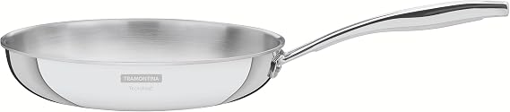 Tramontina Grano Frying Pan 26cm, Stainless Steel, All Three-Layer, Dishwasher Safe, Gas, Direct Fire, IH Compatible, Gift, Made in Brazil, 62155/260 Tramontina