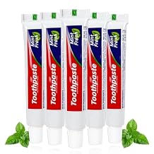 30 pcs Mini Toothpaste Bulk Travel Size, 0.35 oz Small Toothpaste Travel Size Bulk Disposable for Homeless, Hotel, Guests, Office