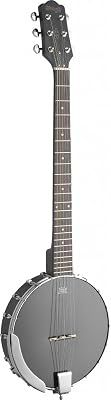 Stagg BJW-OPEN 6-String Open Back Guitar Banjo with Guitar Headstock - Black