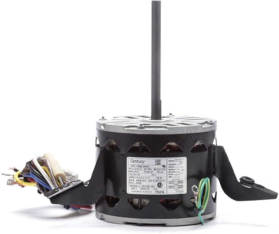 1/4 hp 1075 RPM 4-Speed Direct Drive Furnace Motor 115V Century # 752A, Color