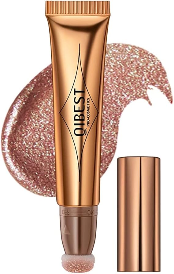 Liquid Contour Beauty Wand, Face Highlighter & Bronze Sticks, Cushion Applicator Included, Long Lasting Face Highlighter Bronze Makeup Stick 05#Rose