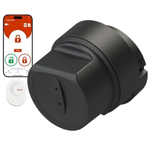 DESi Utopic RXe Akıllı Kilit, iOSAndroid, Çelik Kapılar İçin, Rozete Montajlı, Delme ve Değiştirme Olmadan Kolay Montaj Utopic RXeWifi Köprü Google Home, Home Assistant ve Alexa Uyumlu