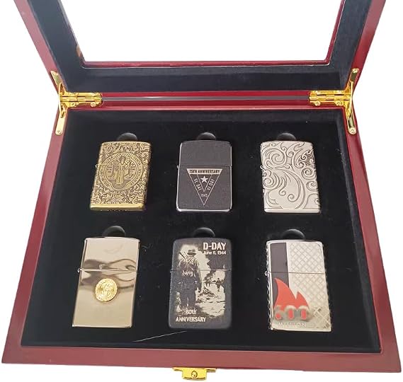 Lighters Display Case Compatible with Zippo Display Case for Lighters Storage Collection,Perfect Men/Dad/Husband Gift