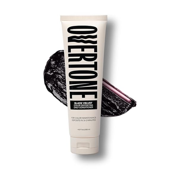 OVERTONE Color Depositing Daily Conditioner, Semi Permenant, Black Velvet