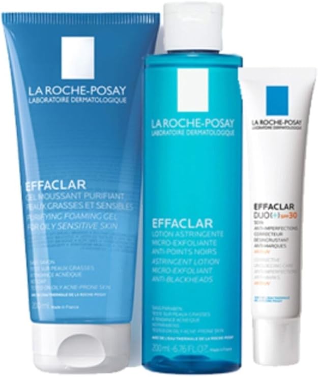 La Roche Posay Effaclar Güneş Korumalı Akne Bakım Seti, Effaclar Duo SPF 30, Jel, Tonik