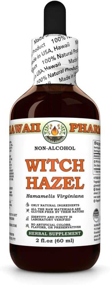 Hawaii Pharm Witch Hazel Leaf Alcohol-Free Extract, 2 fl oz