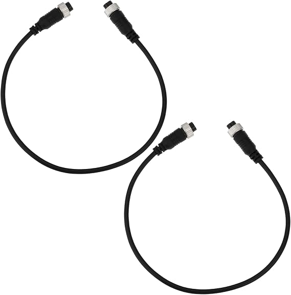 2PCS 4 Pin Female to Female Aviation Extension Cable 40cm Connector Extension Cable for Car Bus Truck Reverse CCTV Camera Gender Security Systems Changing Lead