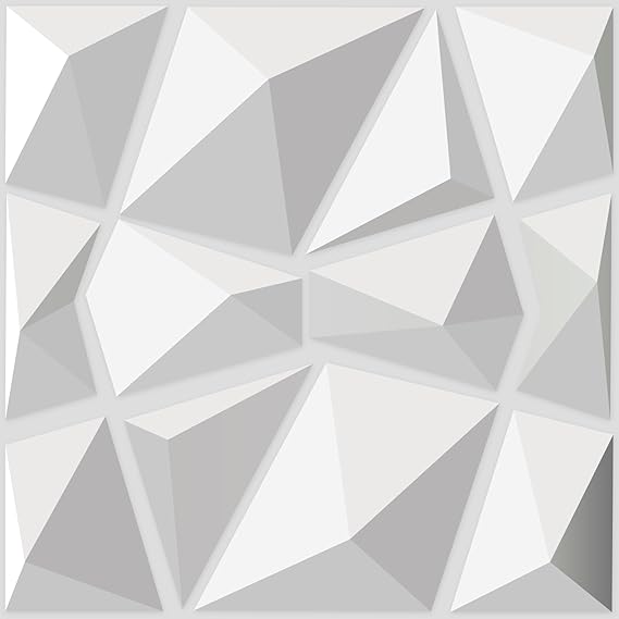 Art3d 33 Pieces 3D Wall Panels White PVC 3D Wall Decor Panels - Backdrops for Home, Store, Office, TV Walls, Free DIY, Easy Installation - 30x30 CM, Model # A10315
