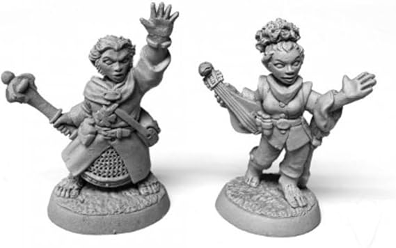 Mini - Reaper Bones USA 07103 Halfling Cleric & Bard