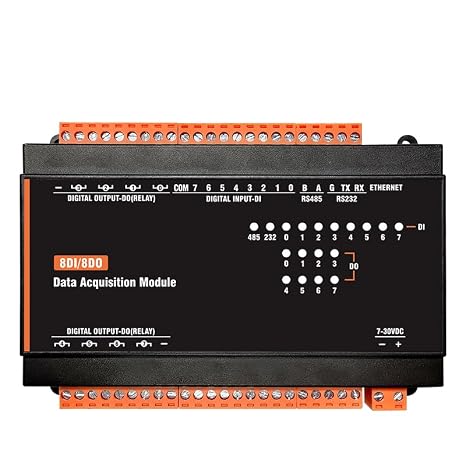 MB307E(II)-S 8DI + 8DO RS485 Ethernet Modbus Rtu Analog Output IO Module