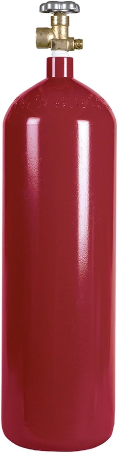 New 60 cu ft Steel Argon Gas Cylinder with CGA580 Valve