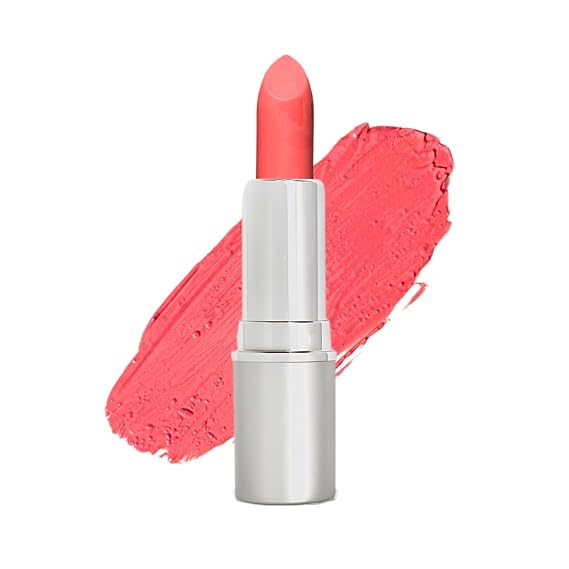 Honeybee Gardens Truly Natural Long-Lasting Lipstick, Bermuda Coral Pink | Warm Rosy Lip Color Offers Buildable Coverage, Botanical Oils, Smooth Glide, Moisturizing Comfort, and Extended Wear