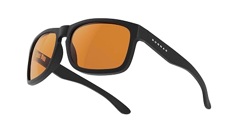 GUNNAR Gaming Glasses - Intercept Onyx Amber Max Lens - Blue Light Blocking Relieve Dry Eye