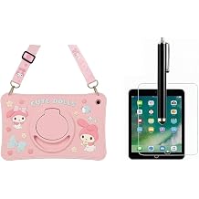 Redmi Pad Se 11 İnç Cute Dolls Askılı Standlı Tablet Kılıfı+Kalemi+Kırılmaz Cam;Pembe