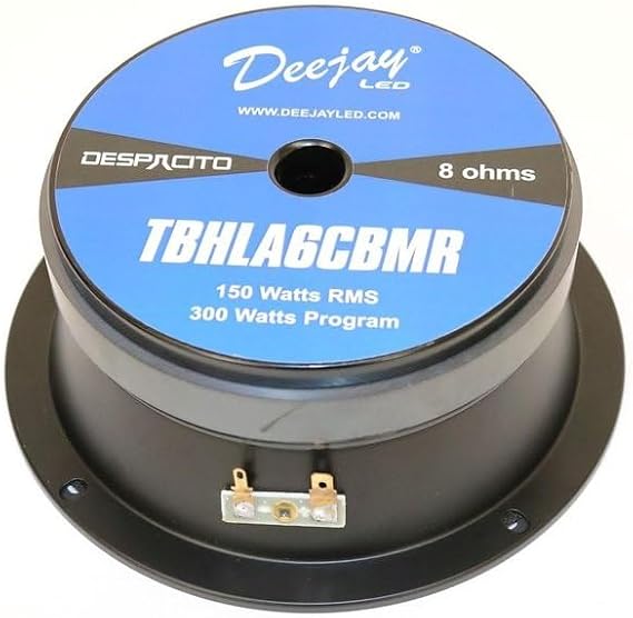 DEEJAY LED TBHLA6CBMR 8 Ohm 6-inch Sealed Back High Power Midrange 150 RMS 300 Watts Program