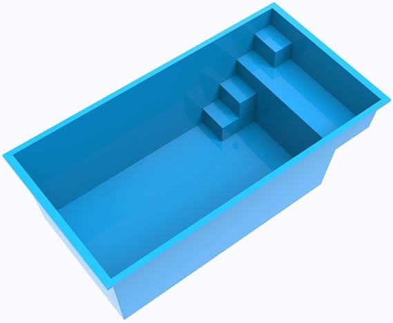 Versatile Fiberglass Pools Inground Pools - Excellence Prefab Pools with 10 Styles and Customization Options (14.1' x 7.38' x 4.59')