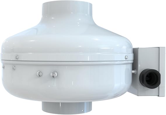 VENTS-US VKM-AR 100 4 Energy-Efficient Radon Fan, 174 CFM Radon Mitigation System for Indoor or Outdoor Installation